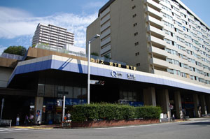 地下鉄池下駅。団地と繋がっています。